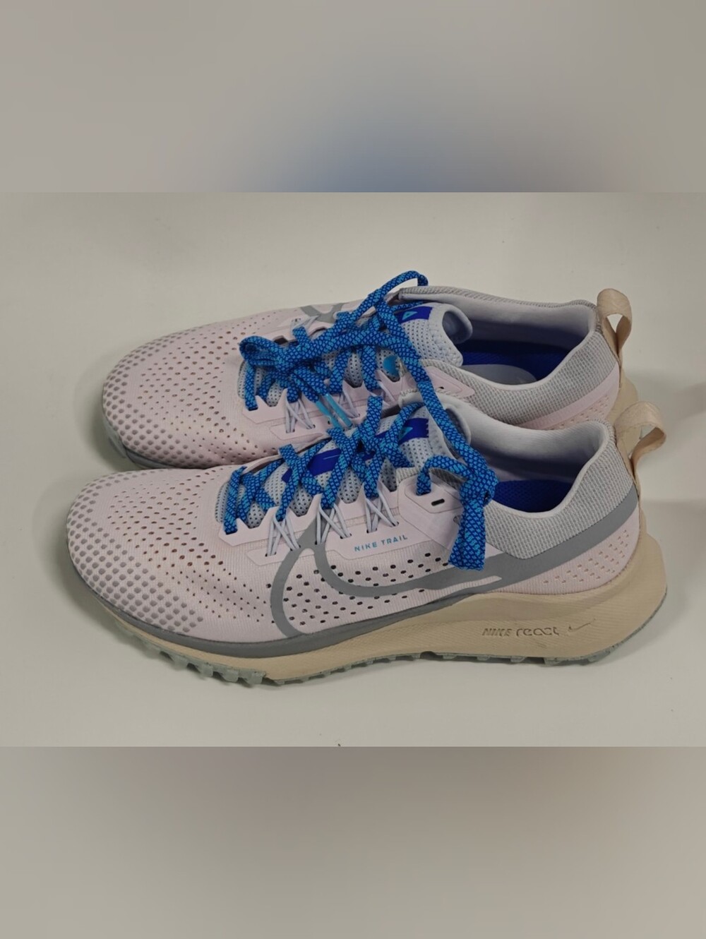 Nike React Pegasus Trail 4 Women’s Size 8.5 Pearl Pink Trail Running Shoes Sneak